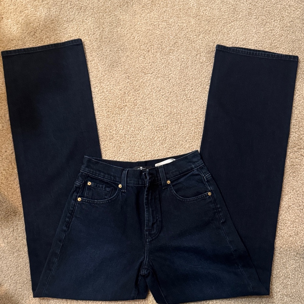 7 For All Mankind Midnight Blue Trousers